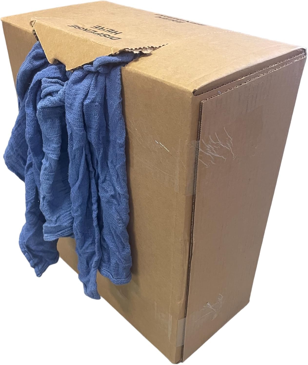 TriceEssentials Huck Towels – 25 lb Box (~225 Recycled Rags) | 16” x 24” 100% Cotton Cleaning Cloths | Super Absorbent, Low Lint Shop Towels for Windows, Car Detailing, Janitorial & Commercial Use