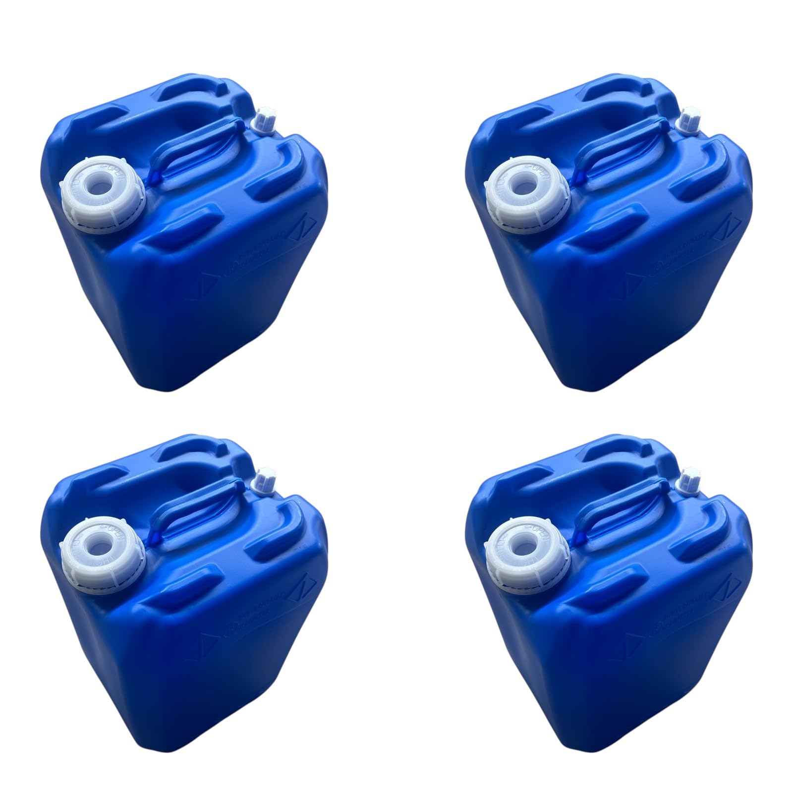 5 Gallon Hedpack with Cap | Carboy | Emergency Water Storage | Brewing & Fermentation | Stackable | BPA FREE- Food Grade | 4 PACK