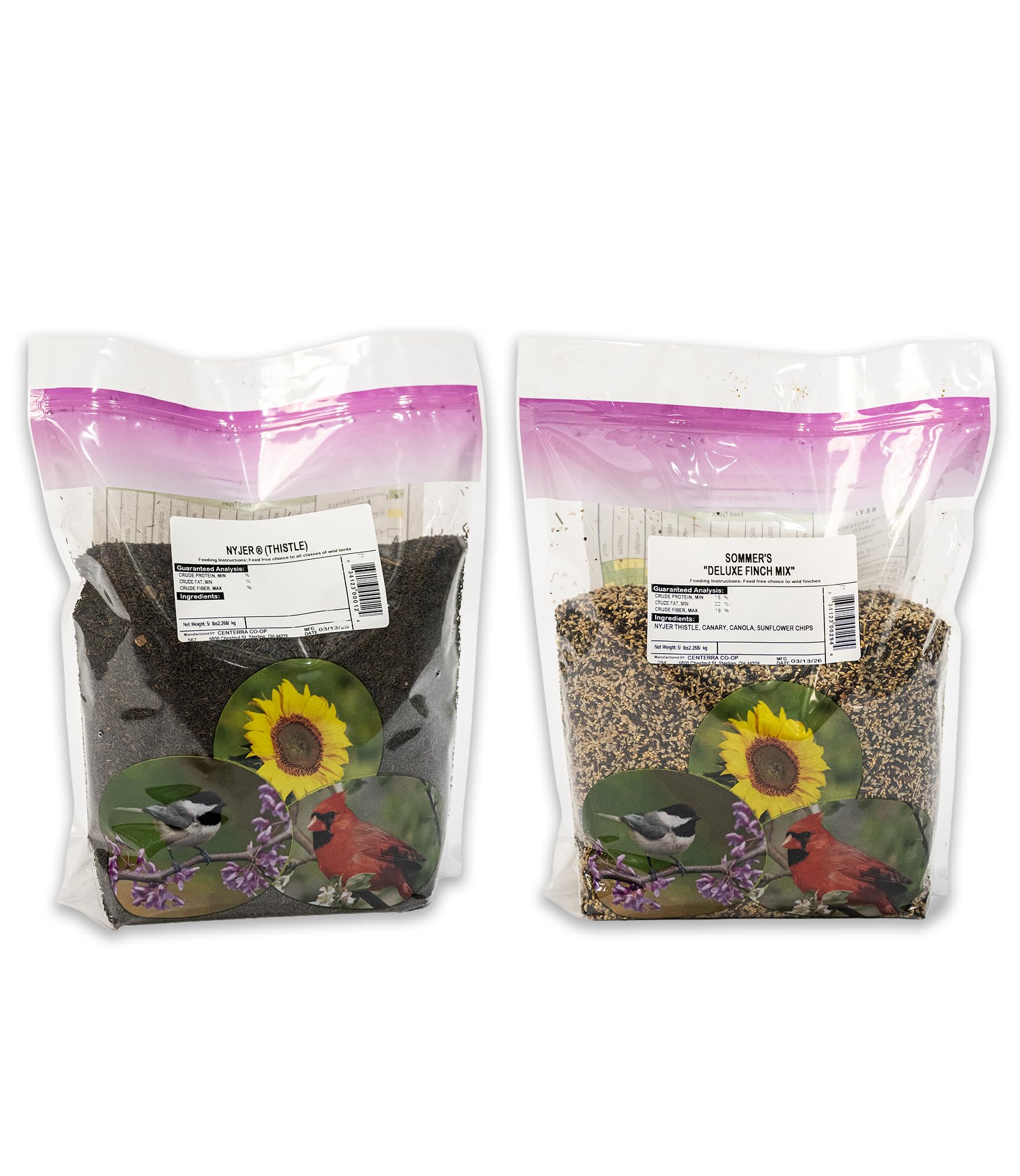 Finch & Small Bird Wild Bird Seed Bundle – 2 Pack (5 lb Bags) Nyjer® Thistle & Deluxe Finch Blend