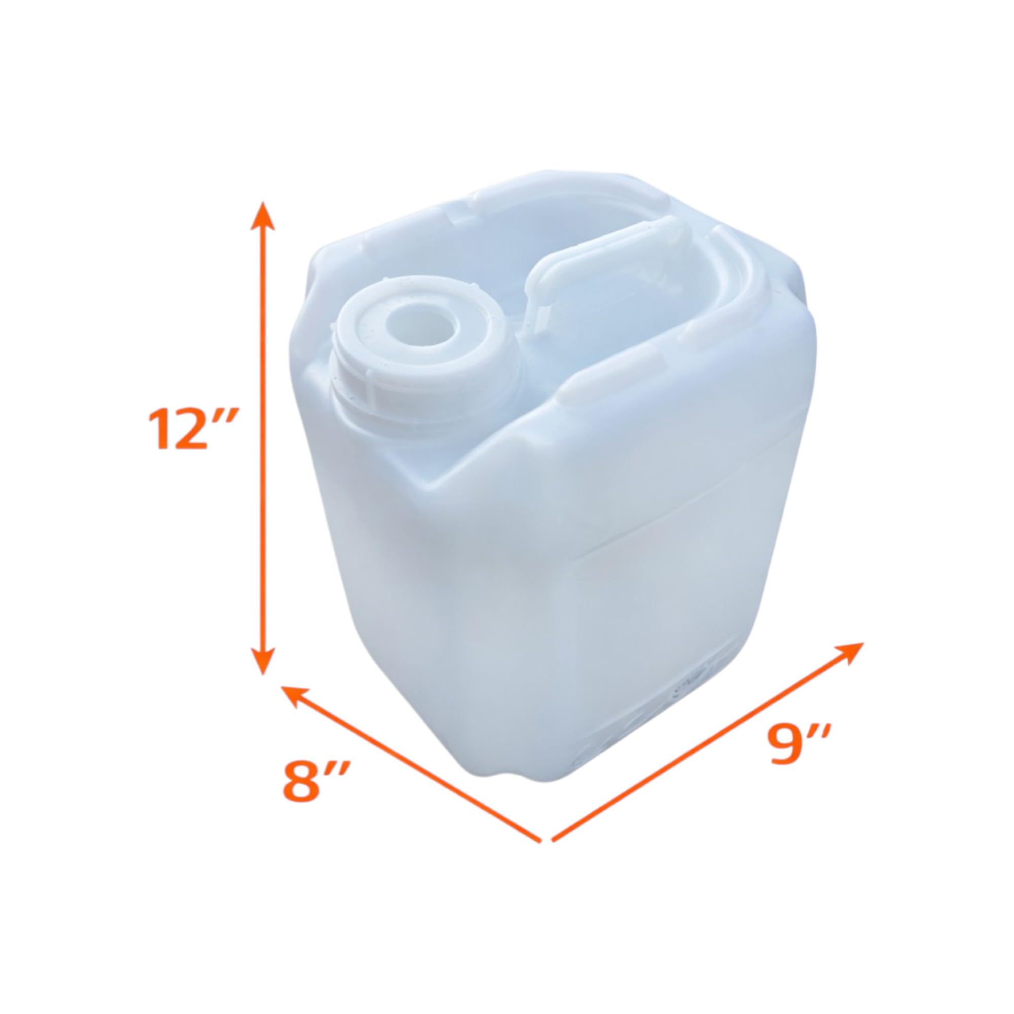 TriceEssentials 2.5 Gallon / 10L BPA-Free Water Jug with 70mm Screw Cap, Stackable Rectangular Carboy, Food-Grade HDPE for Liquid Storage & Mixing