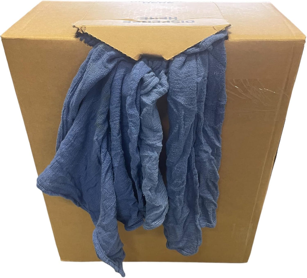 TriceEssentials Huck Towels – 25 lb Box (~225 Recycled Rags) | 16” x 24” 100% Cotton Cleaning Cloths | Super Absorbent, Low Lint Shop Towels for Windows, Car Detailing, Janitorial & Commercial Use