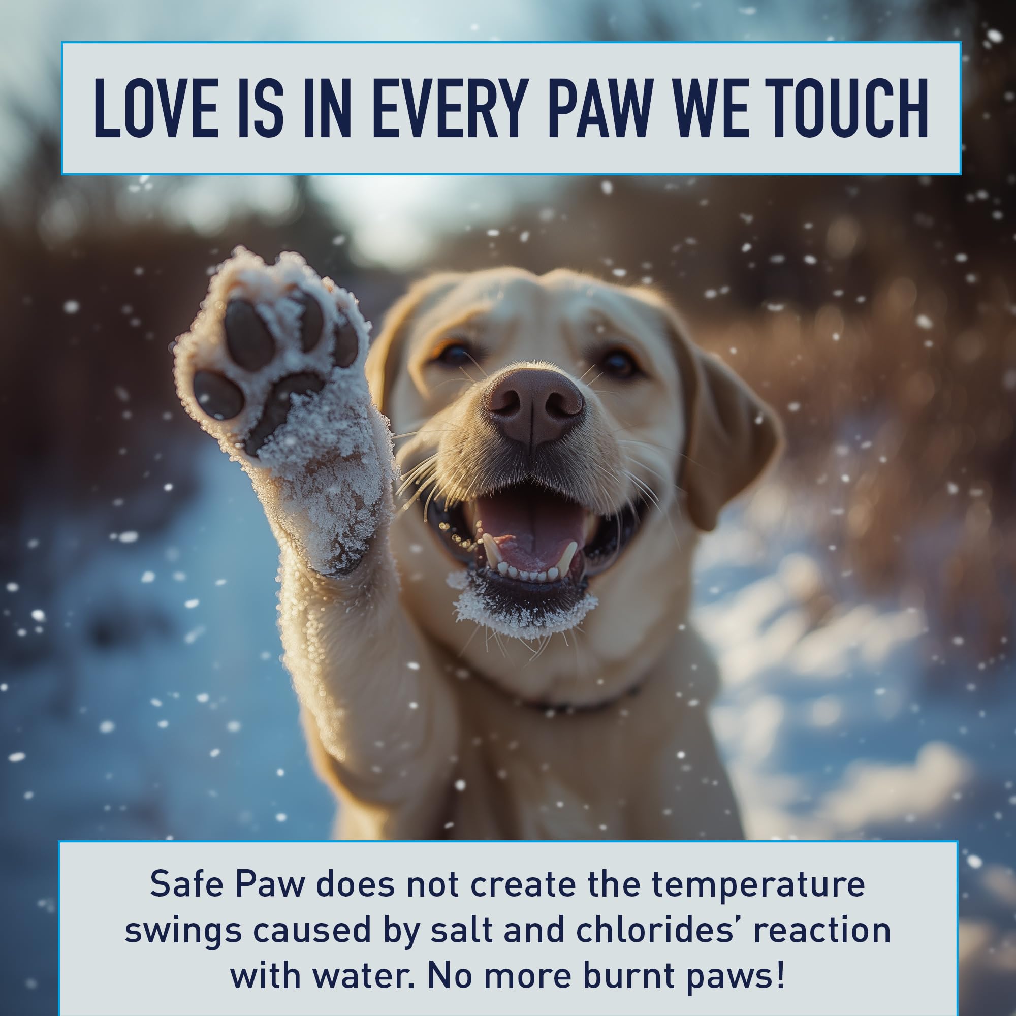 Safe Paw, Dog/Child/Plant Pet Safe Ice Melt with Traction Agent,100% Salt-Free/Chloride-Free, Non-Toxic, Fast Acting, Lasts 3X Longer