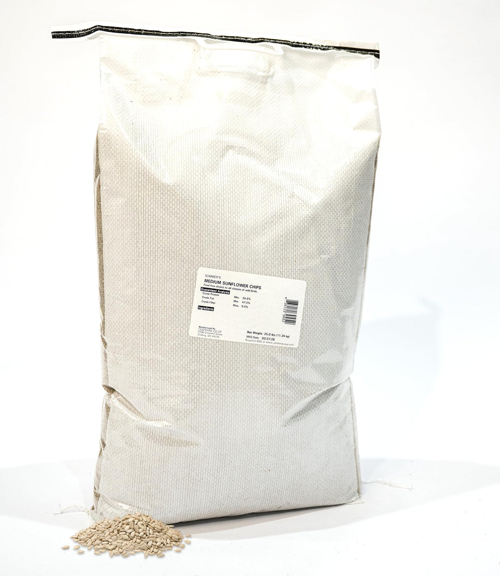 Medium Sunflower Chips Bulk Bird Seed – 25 lb Hulled Sunflower Kernel Bird Seed