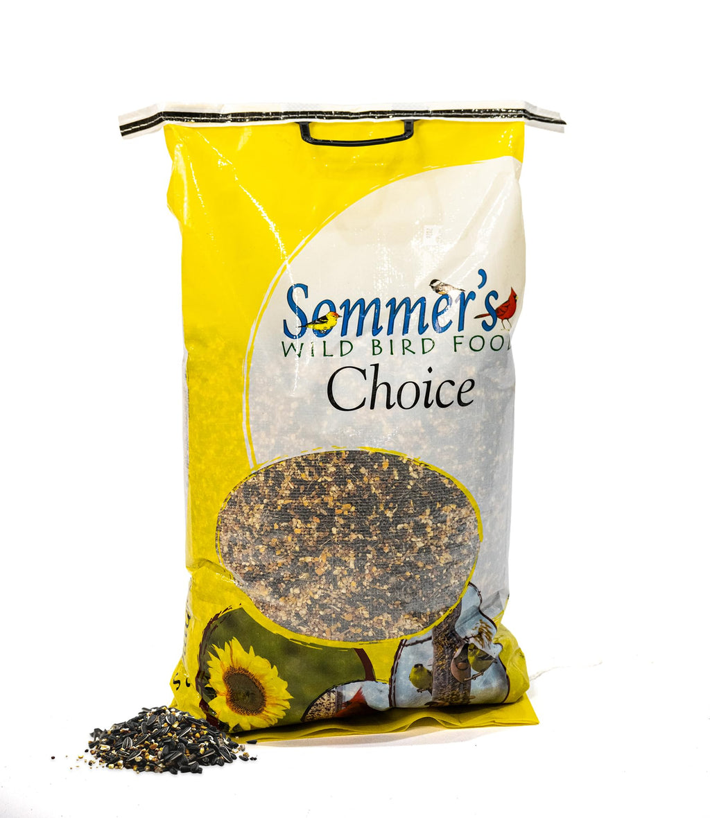 Choice Blend Bulk Wild Bird Seed – 25 lb All Purpose Bird Feeder Mix with Sunflower Seeds, Millet & Grains