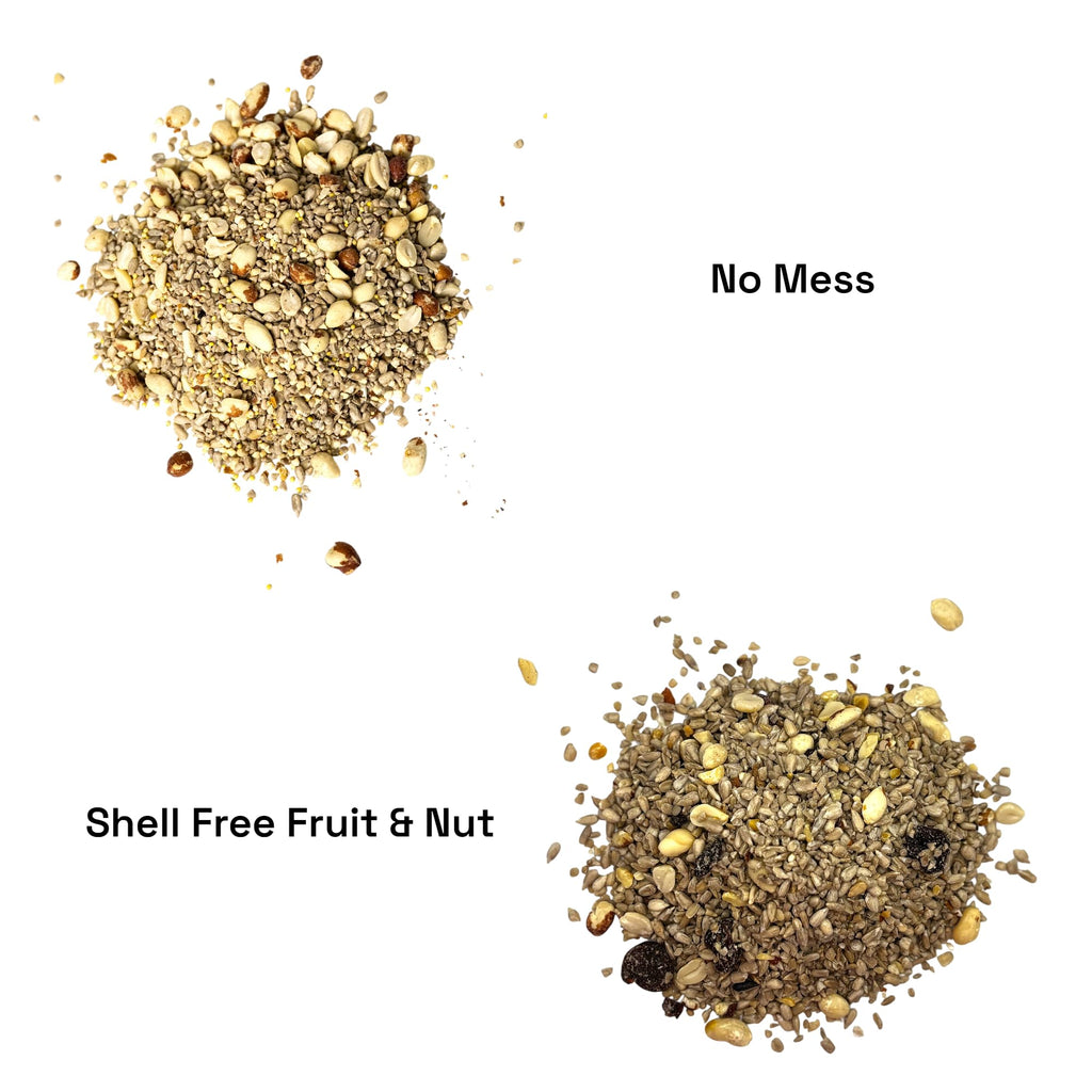 No Mess Premium Wild Bird Seed Bundle – 2 Pack (5 lb Bags) Shell Free & Fruit and Nut Blend