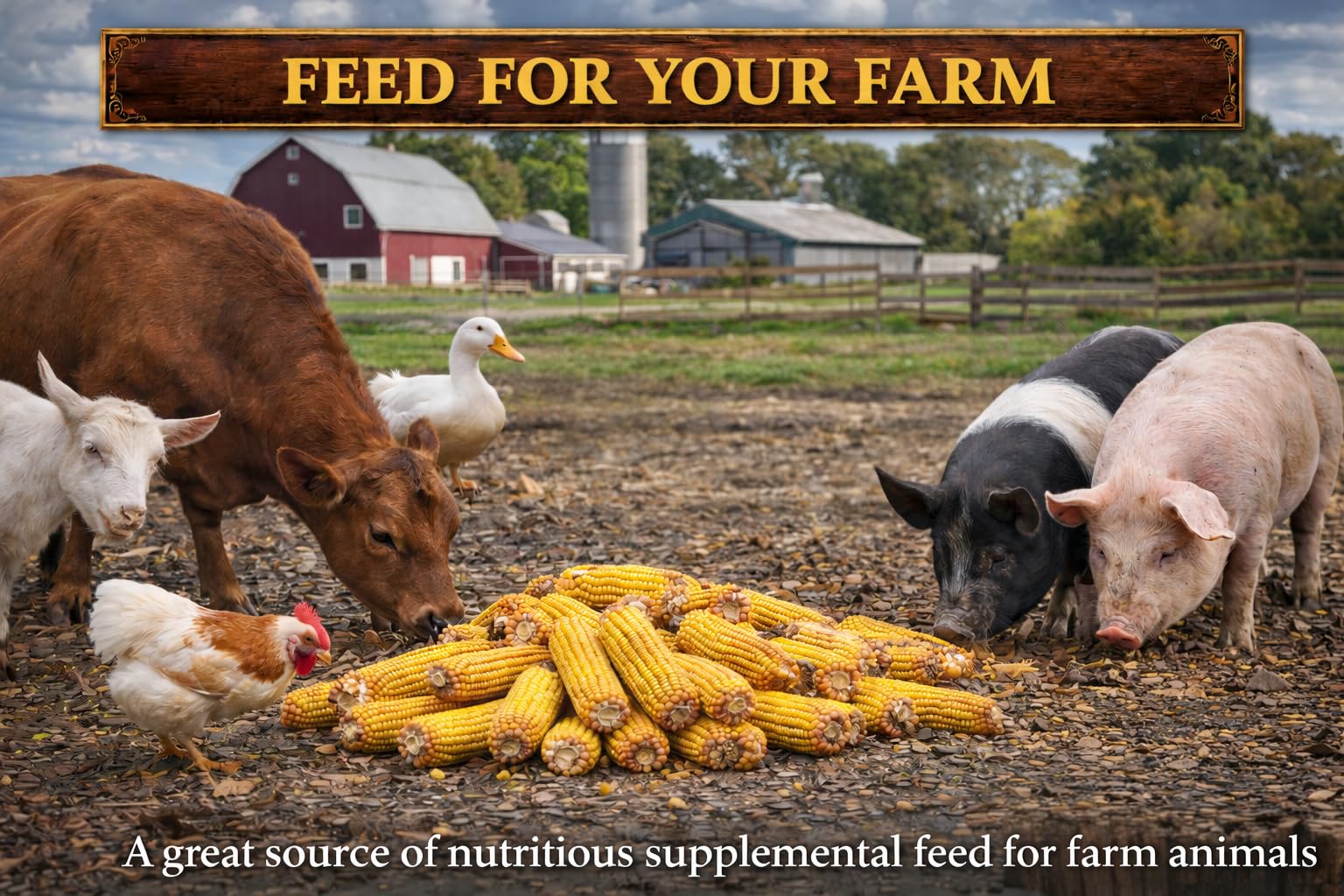 TriceOutdoors Bulk Corn Cobs for Wildlife Feeding–Locally Grown Natural Whole Corn Cobs for Deer,Squirrels,Chipmunks,Rabbits & Outdoor Animals–Backyard Feeding (50LB, Unflavored)