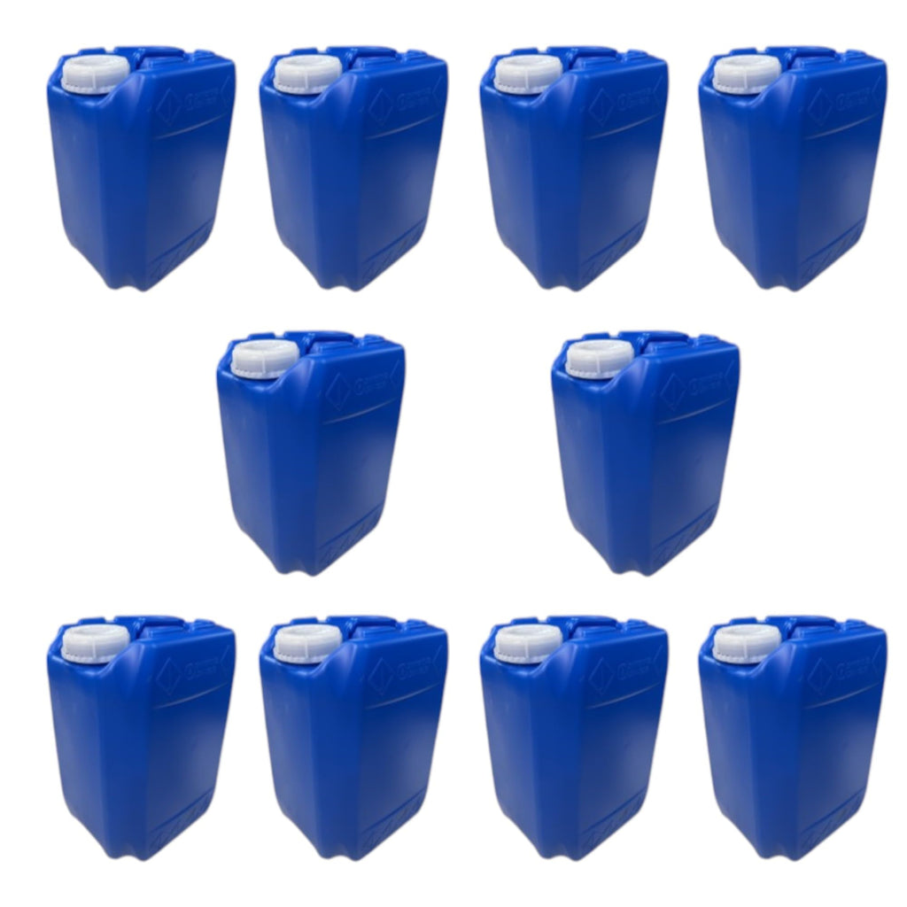 TriceEssentials 2.5 Gallon / 10L BPA-Free Water Jug with 70mm Screw Cap, Stackable Rectangular Carboy, Food-Grade HDPE for Liquid Storage & Mixing