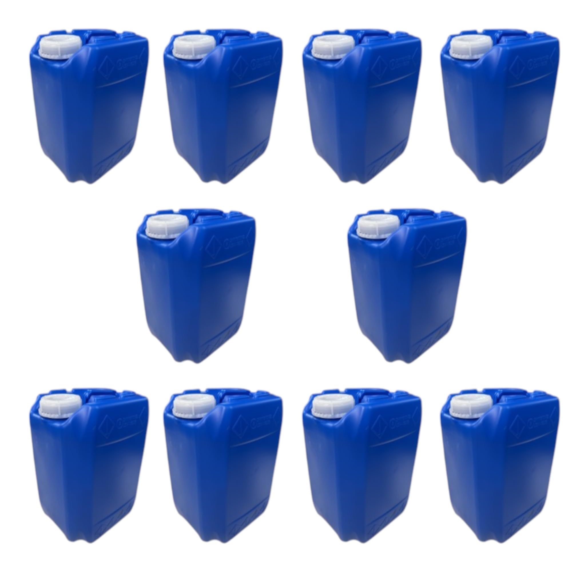 TriceEssentials 2.5 Gallon / 10L BPA-Free Water Jug with 70mm Screw Cap, Stackable Rectangular Carboy, Food-Grade HDPE for Liquid Storage & Mixing
