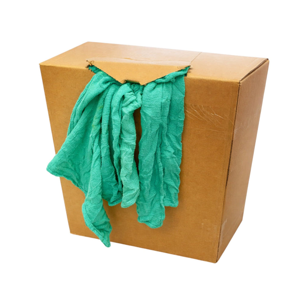TriceEssentials Huck Towels – 25 lb Box (~225 Recycled Rags) | 16” x 24” 100% Cotton Cleaning Cloths | Super Absorbent, Low Lint Shop Towels for Windows, Car Detailing, Janitorial & Commercial Use