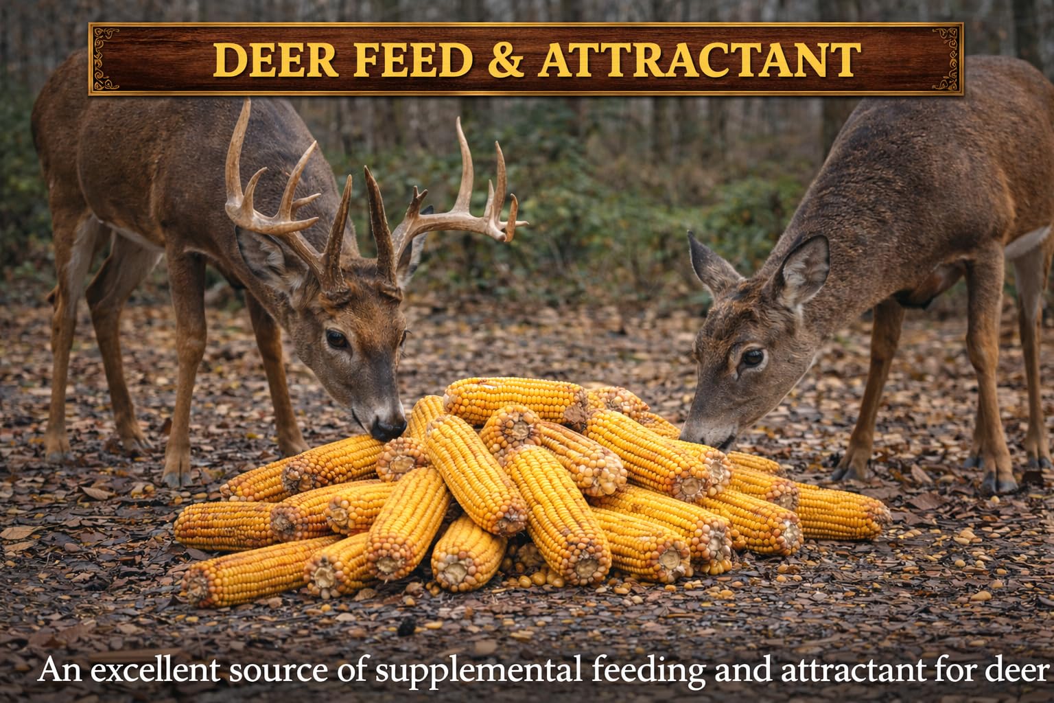 TriceOutdoors Bulk Corn Cobs for Wildlife Feeding–Locally Grown Natural Whole Corn Cobs for Deer,Squirrels,Chipmunks,Rabbits & Outdoor Animals–Backyard Feeding (50LB, Unflavored)