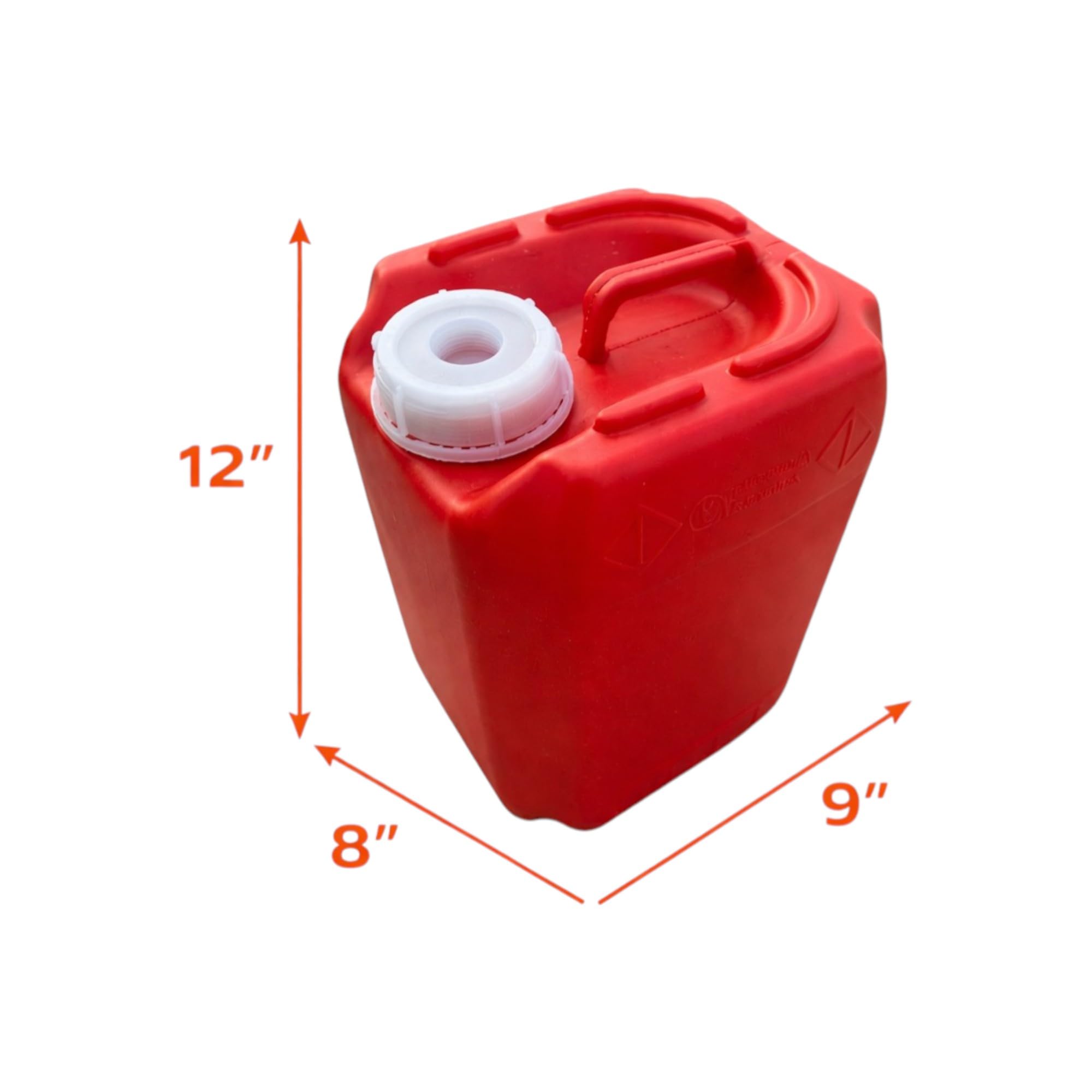 TriceEssentials 2.5 Gallon / 10L BPA-Free Water Jug with 70mm Screw Cap, Stackable Rectangular Carboy, Food-Grade HDPE for Liquid Storage & Mixing