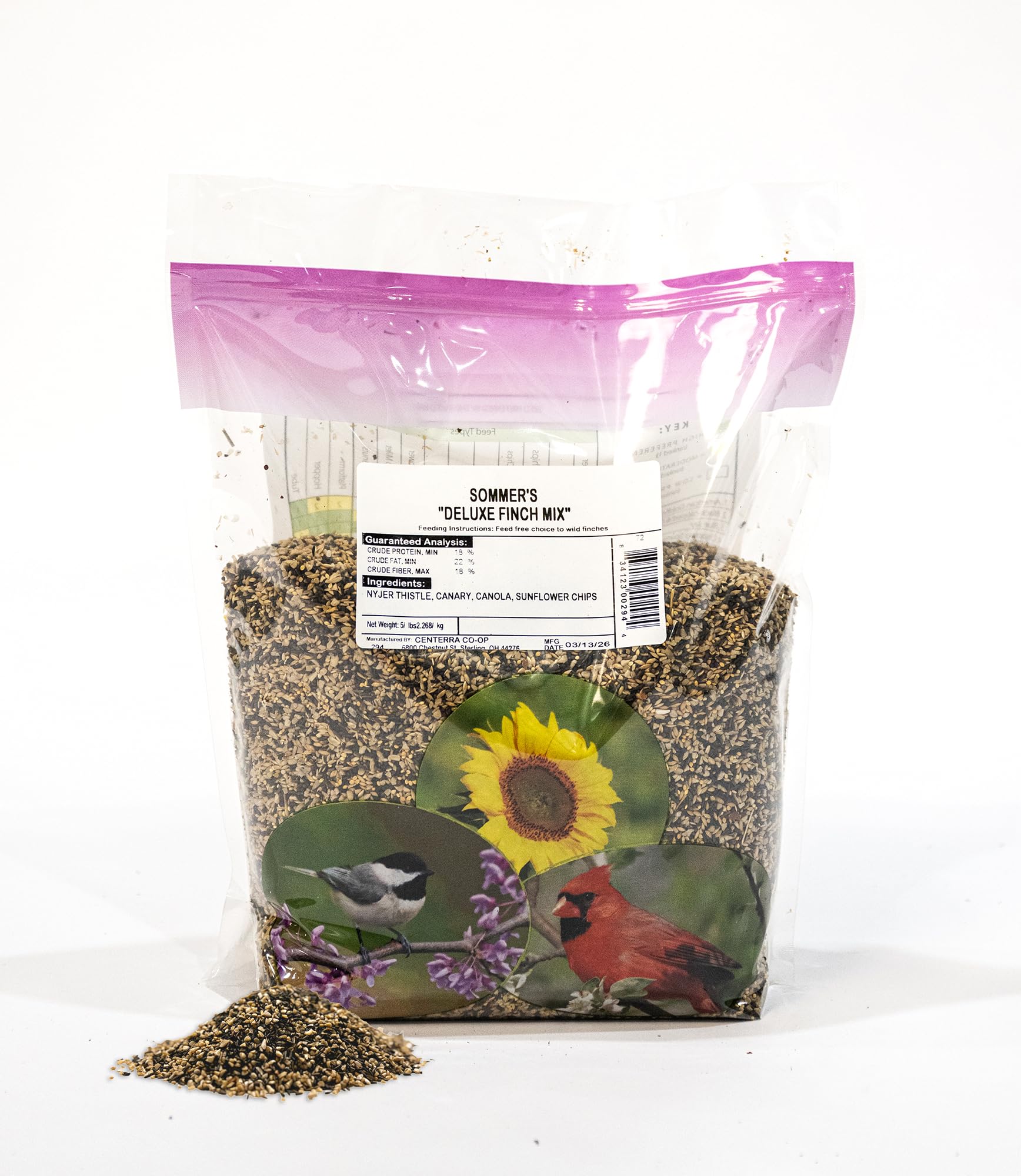 Deluxe Finch Bird Seed – 5 lb Finch Blend with Nyjer® Seed, Sunflower Chips & Canary Seed