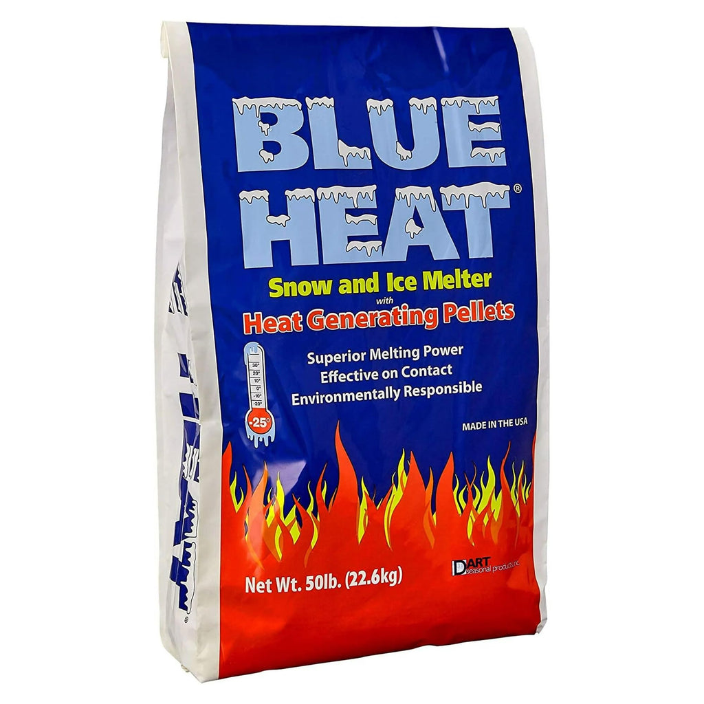 Blue Heat 5 Pack Ice Melt Pellets, Calcium Blend Deicer Snow Melter for Driveway, 20 Lb - Pet-Friendly Winter Relief with Magnesium, Calcium, and Sodium Formula, BH20