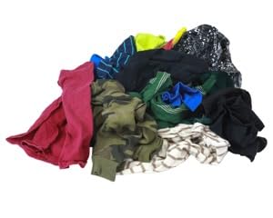 TriceEssentials Recycled White & Multicolored T-Shirt Cloth Rags–All-Purpose Cleaning Rags for Paint Spills,Staining,Polishing,Dusting–Soft,Reusable Wiping Cloths