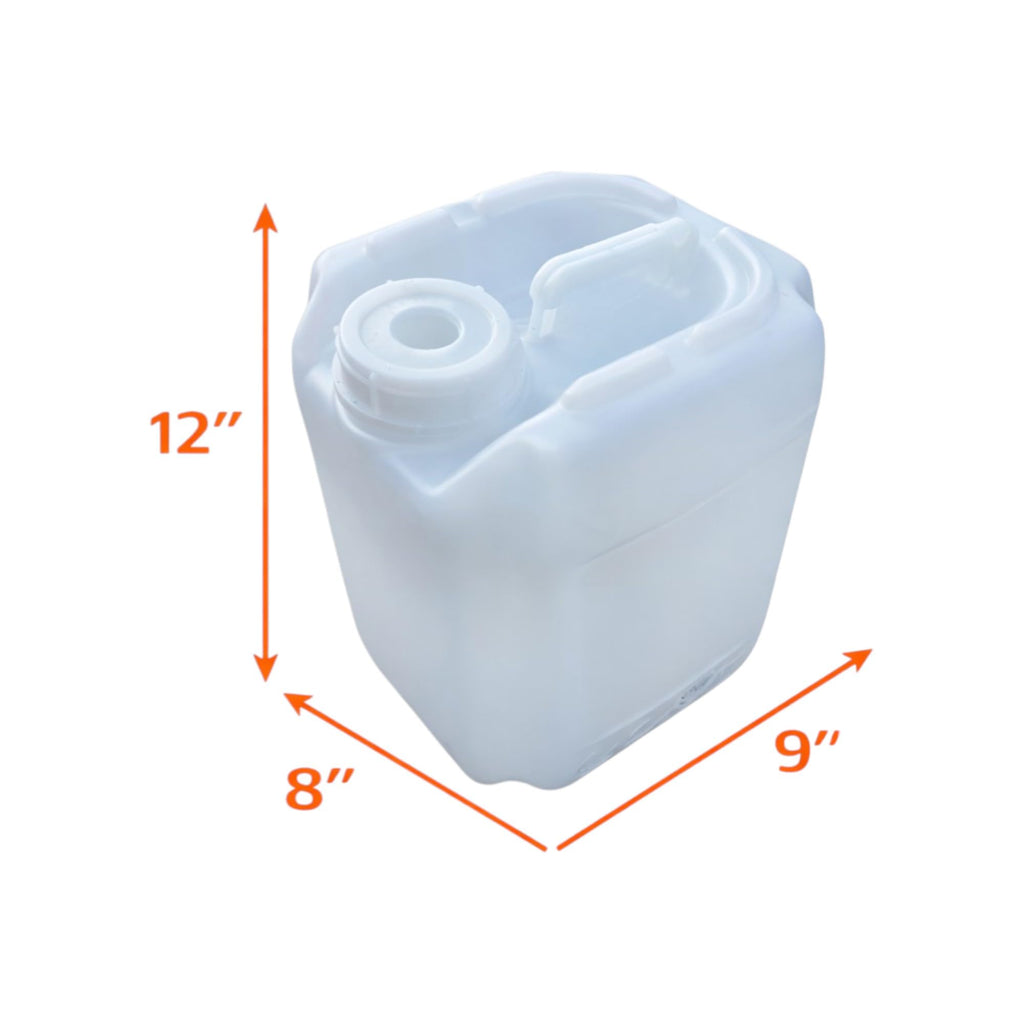 TriceEssentials 2.5 Gallon / 10L BPA-Free Water Jug with 70mm Screw Cap, Stackable Rectangular Carboy, Food-Grade HDPE for Liquid Storage & Mixing