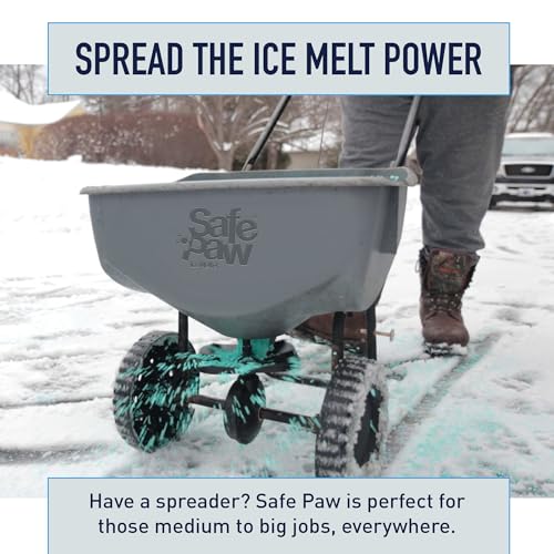 Safe Paw, Dog/Child/Plant Pet Safe Ice Melt with Traction Agent,100% Salt-Free/Chloride-Free, Non-Toxic, Fast Acting, Lasts 3X Longer