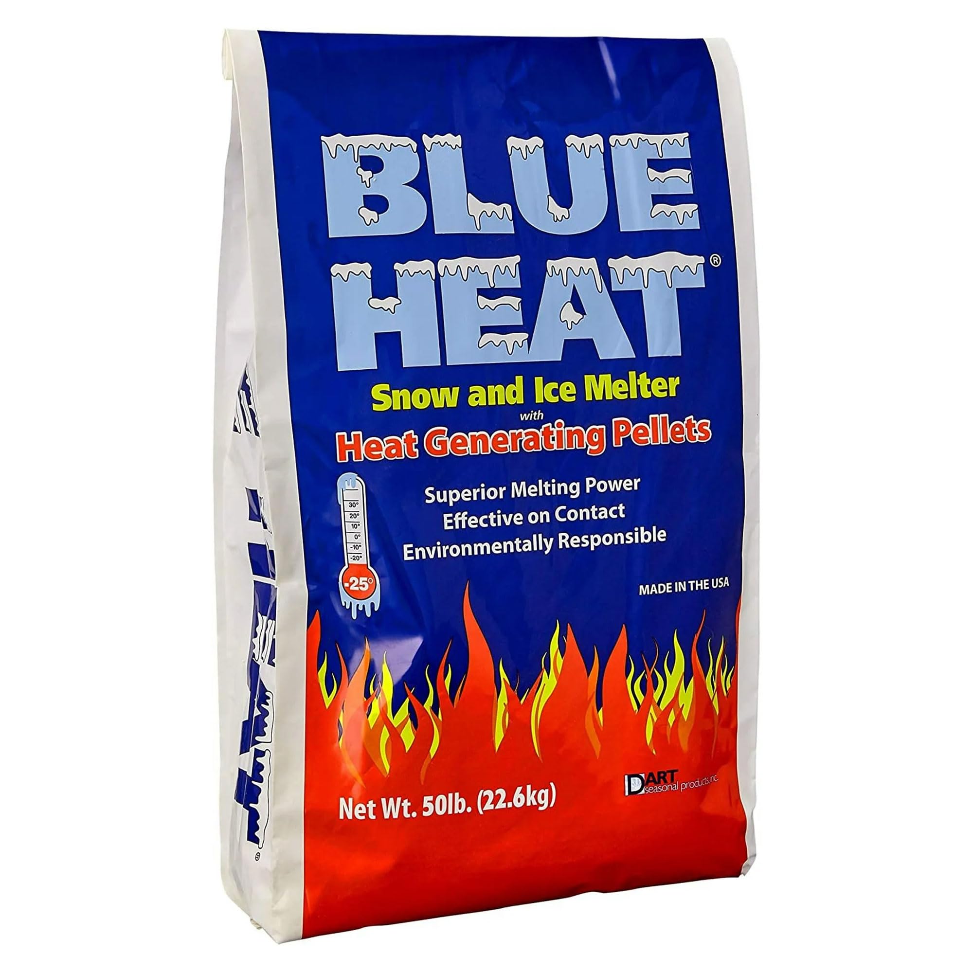 Blue Heat 5 Pack Ice Melt Pellets, Calcium Blend Deicer Snow Melter for Driveway, 20 Lb - Pet-Friendly Winter Relief with Magnesium, Calcium, and Sodium Formula, BH20