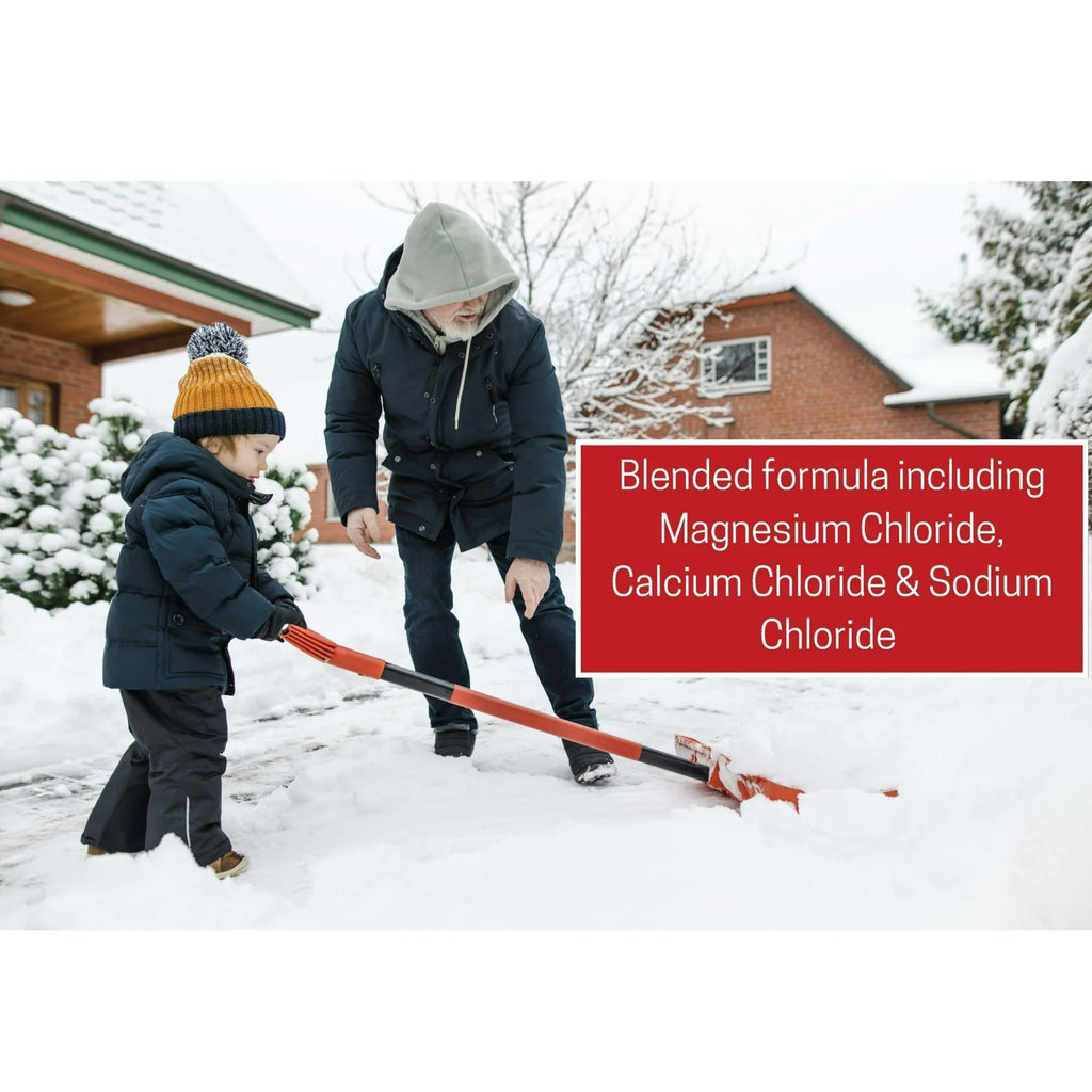 Ice Melt Premium Blend–Fast-Acting Sodium,Calcium & Magnesium Chloride Blend | Works to -15°F | Safer for Vegetation | Melts Ice & Snow Fast | Winter De-Icer for Driveways,Sidewalks & Steps | 20lb Bag
