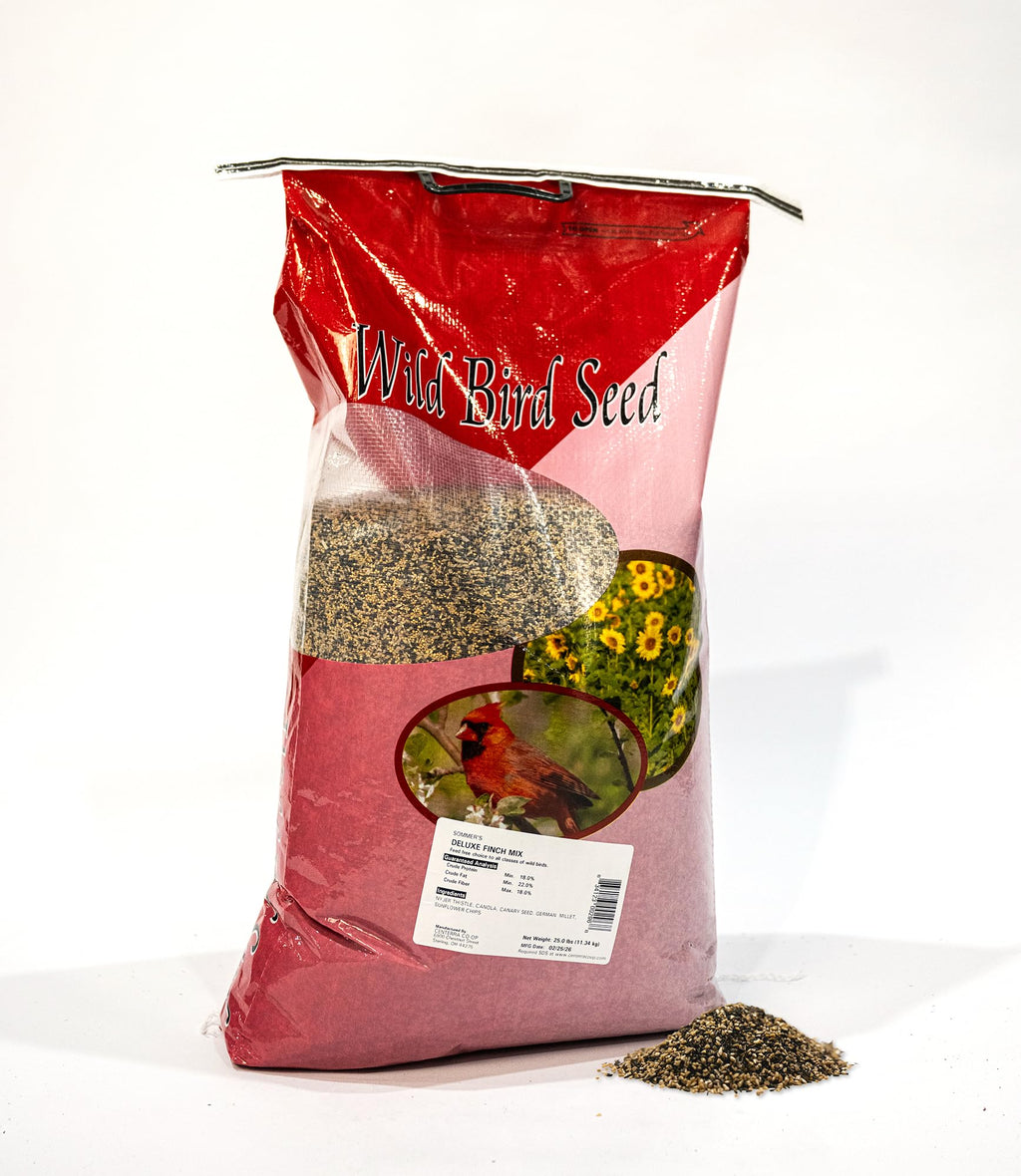 Deluxe Finch Bird Seed – 50 lb Bulk Finch Blend with Nyjer® Seed, Sunflower Chips & Canary Seed