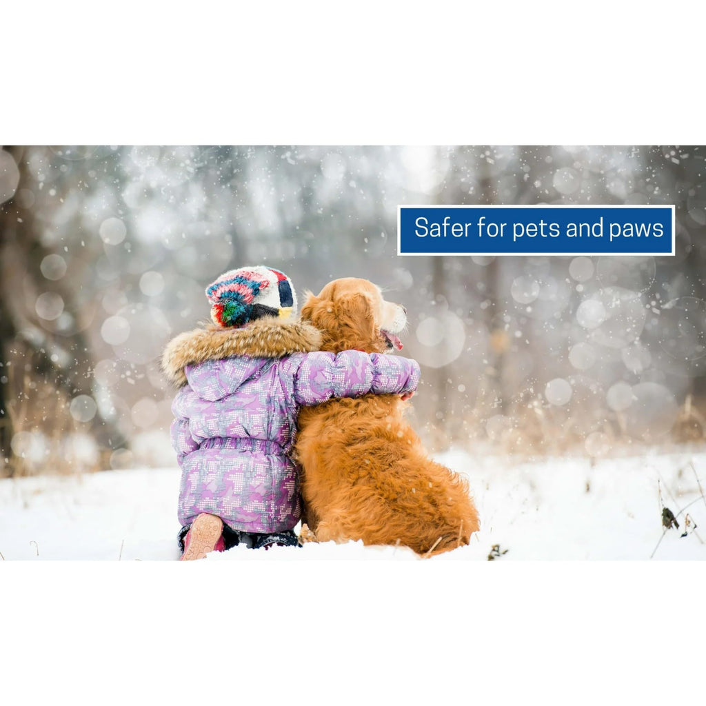 Pet Friendly Ice Melt – All Natural Magnesium Chloride Pellets | Safer for Paws & Plants | Works to -15°F | Fast-Acting Snow & Ice Melter for Sidewalks, Driveways, Steps & Walkways – 20 lb Bag