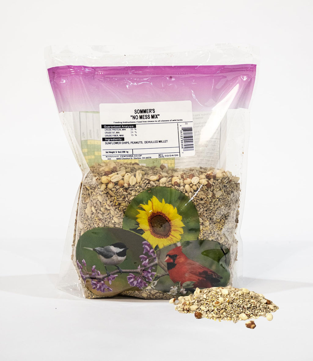 No Mess Wild Bird Seed – 5 lb Hull Free Sunflower & Peanut Bird Food Blend