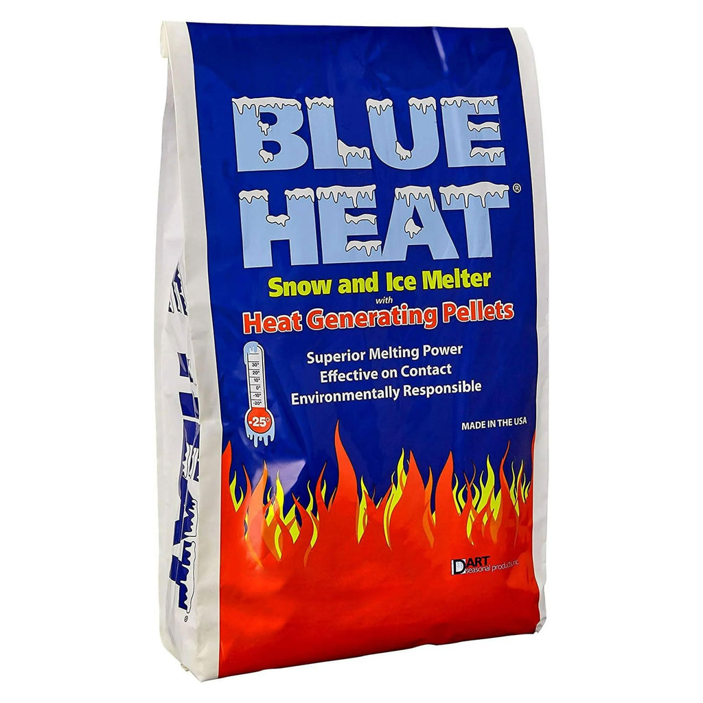 Blue Heat 3 Pack Ice Melt Pellets, Calcium Blend Deicer Snow Melter for Driveway, 20 Lb - Pet-Friendly Winter Relief with Magnesium, Calcium, and Sodium Formula, BH20