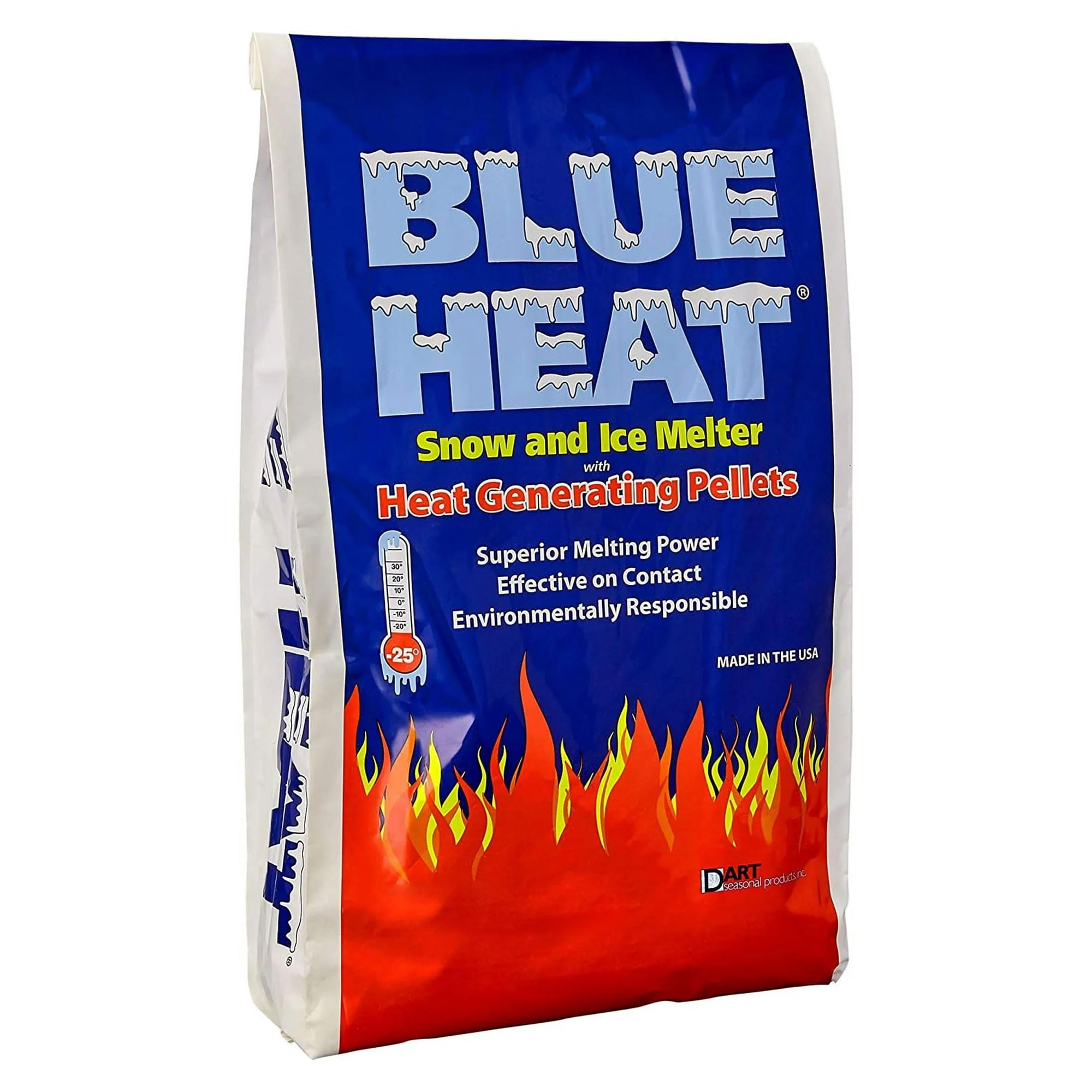 Blue Heat 3 Pack Ice Melt Pellets, Calcium Blend Deicer Snow Melter for Driveway, 20 Lb - Pet-Friendly Winter Relief with Magnesium, Calcium, and Sodium Formula, BH20